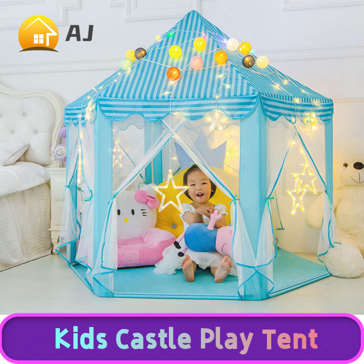 ☈NEW Kids Castle Play Tent Children Play Tent Castle Large Teepee Tent