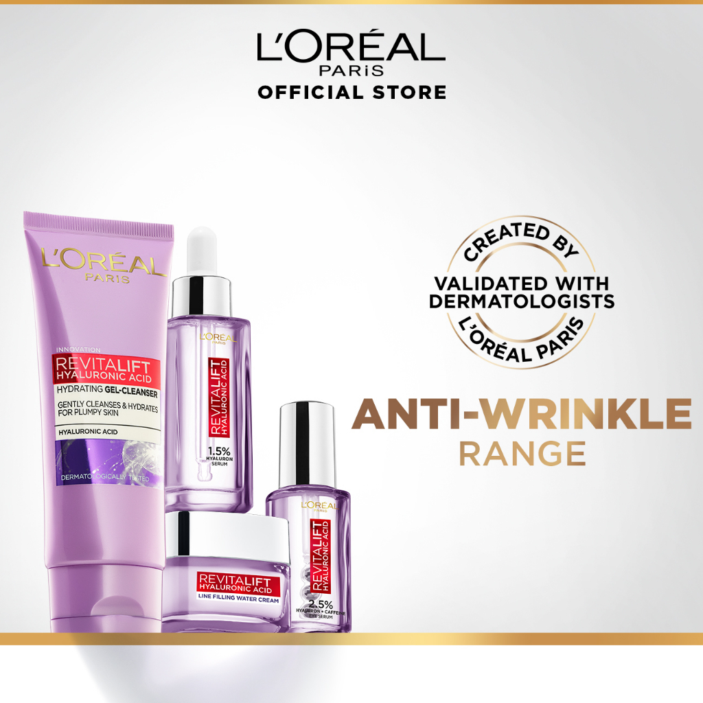 L'Oreal Paris Revitalift Hyaluronic Acid AntiAging Range Cleanser Face