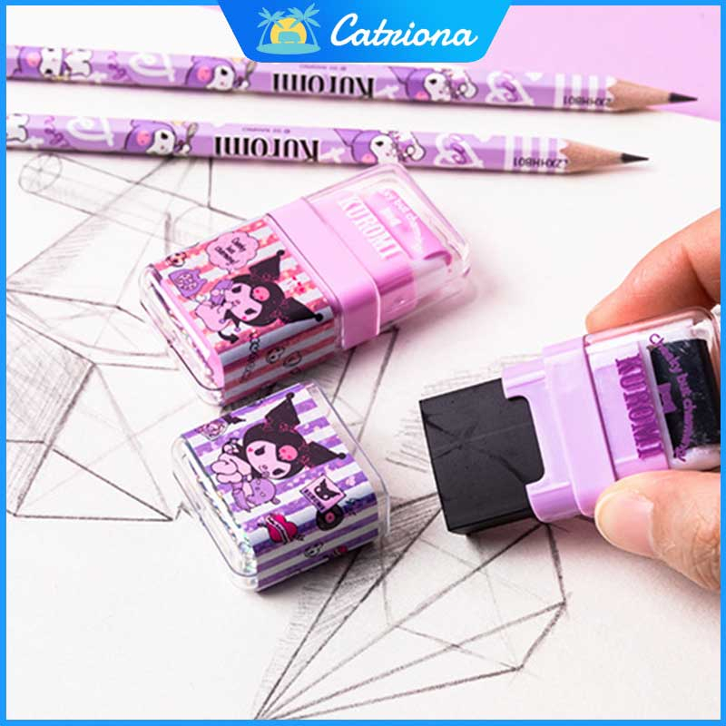 Sanrio Kuromi Cute Animal Roller Pencil Eraser With Roller Cleaning Erasers for Kids School
