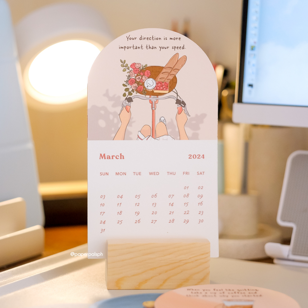 2024 Aesthetic Desk Calendar Paper Pals Shopee Philippines