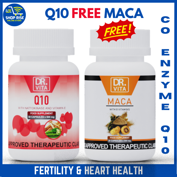 Dr Vita Q10 With Nattokanise & Vitamin E 30 Capsules x 500mg For