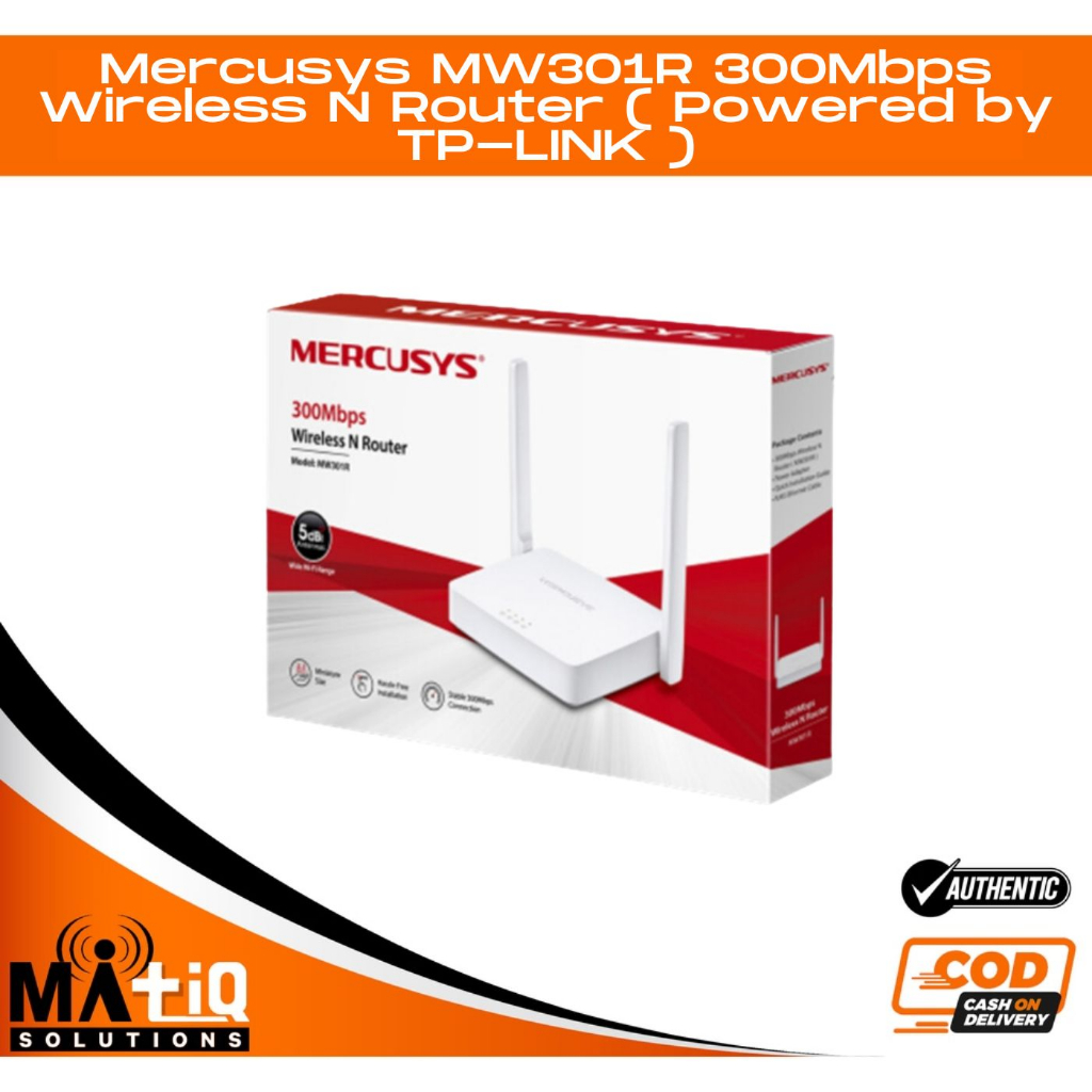 Mercusys MW301R 300Mbps Wireless N Router ( Powered by TP-LINK ...