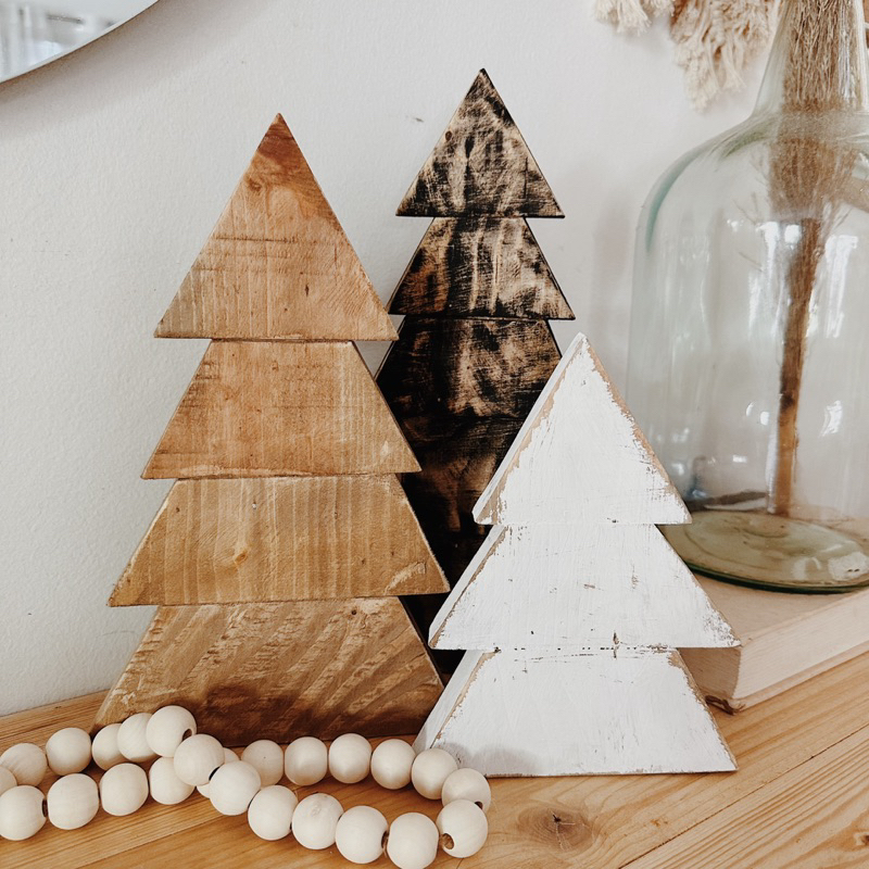 Wooden Christmas Tree Trio Decorative (Theodore) | Shopee Philippines