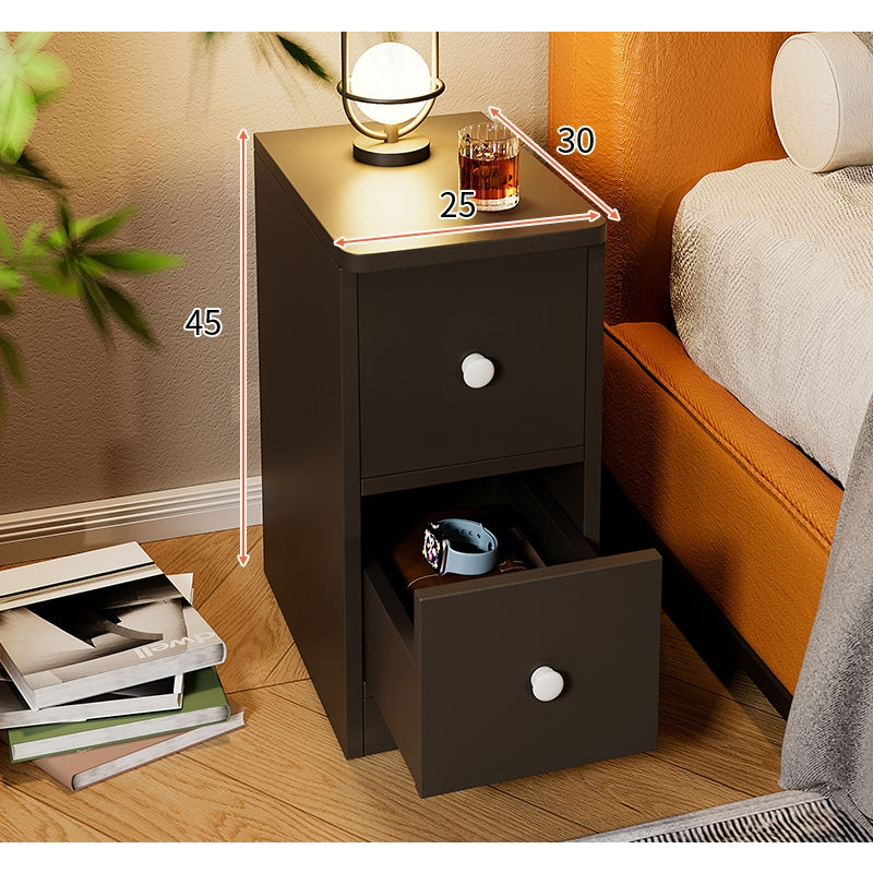 Nordic Concise Modern Bedside Tables Solid Wood Bedroom Storage Mini ...