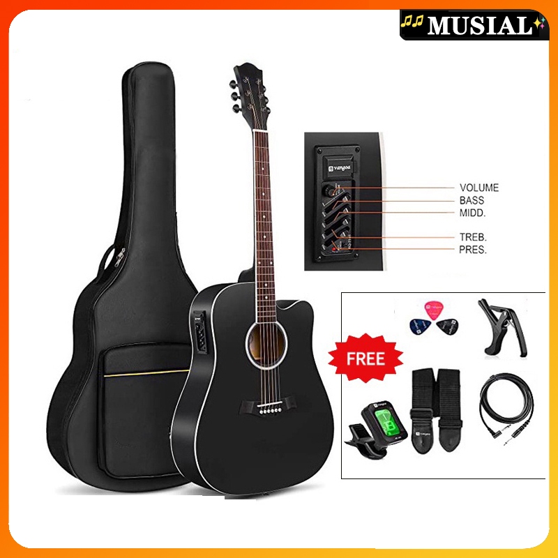 Acoustic Electric Guitar 6 String High Quality 41 inch Acoustic