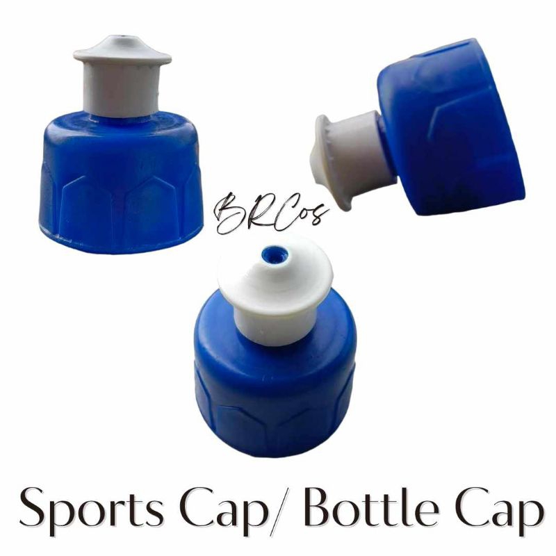 BRCos 100 Pcs Blue Sports Cap/Bottle Cap 28 mm With Push & Pull