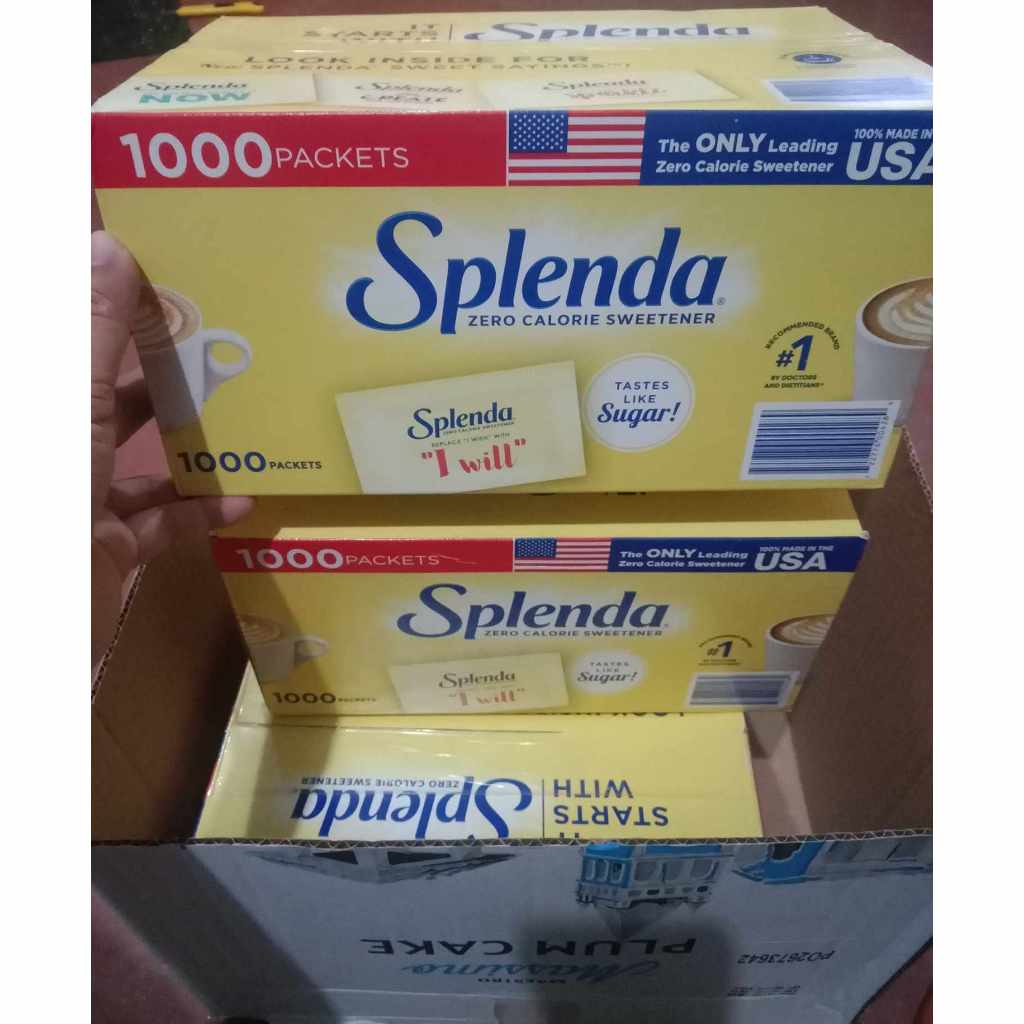 SPLENDA ZERO CALORIE SWEETENER IMPORTED (1000 PACKETS PER BOX) | Shopee ...