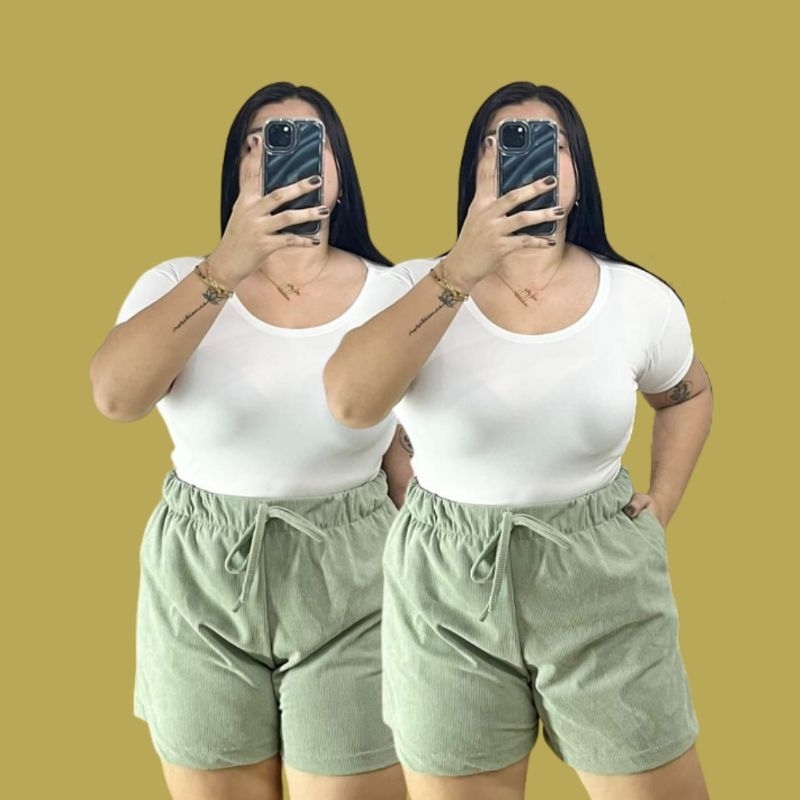 CHEAPEST JESSABELLE BASIC CORDUROY SHORTS PLUS SIZE Shopee Philippines
