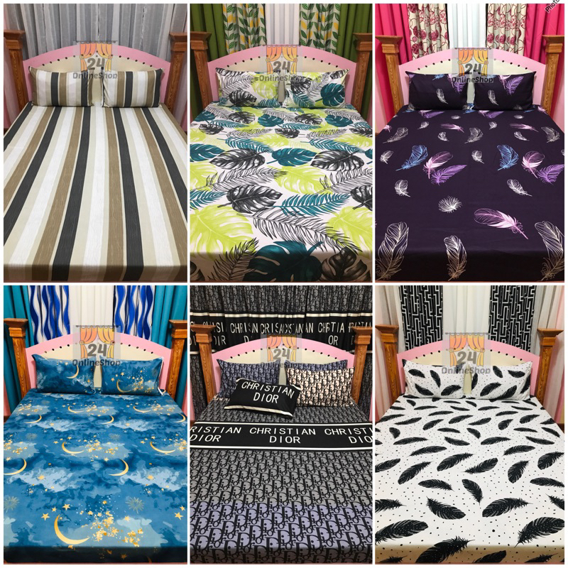 Resort Bedsheets 3in1 Canadian Bedsheets with two pillowcases Shopee Philippines