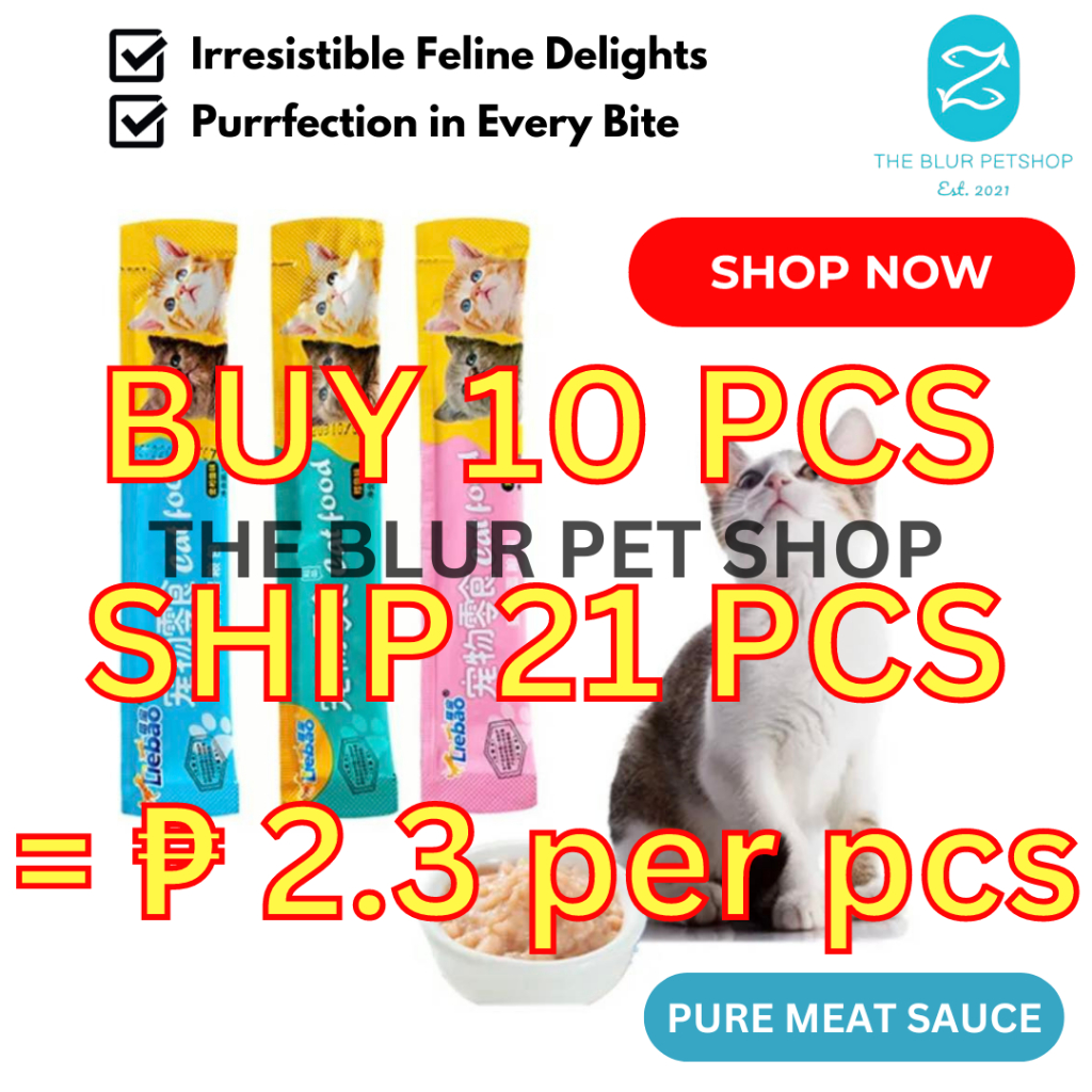 {BUY 10 SHIP 21 PCS} 15g Liebao Cat Paste Chicken Tuna Cod Meat Cat Wet