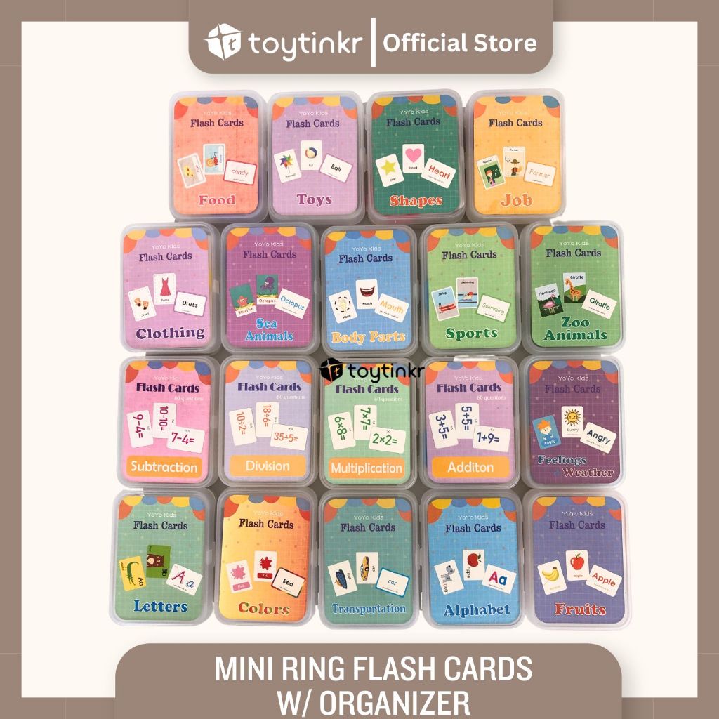 Mini Ring Flashcards w/ Organizer by Toytinkr Shopee Philippines