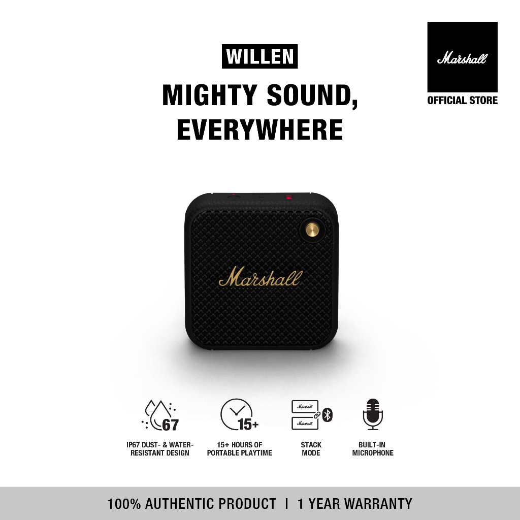 OFFICIAL] MARSHALL WILLEN ( BLACK & BRASS ) - portable bluetooth