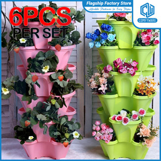 Stack-Up Type Stereoscopic Flower Pot Plastic Stackable Vertical Flower  Plant Pot for Garden Home Decoration Flower Pot - AliExpress