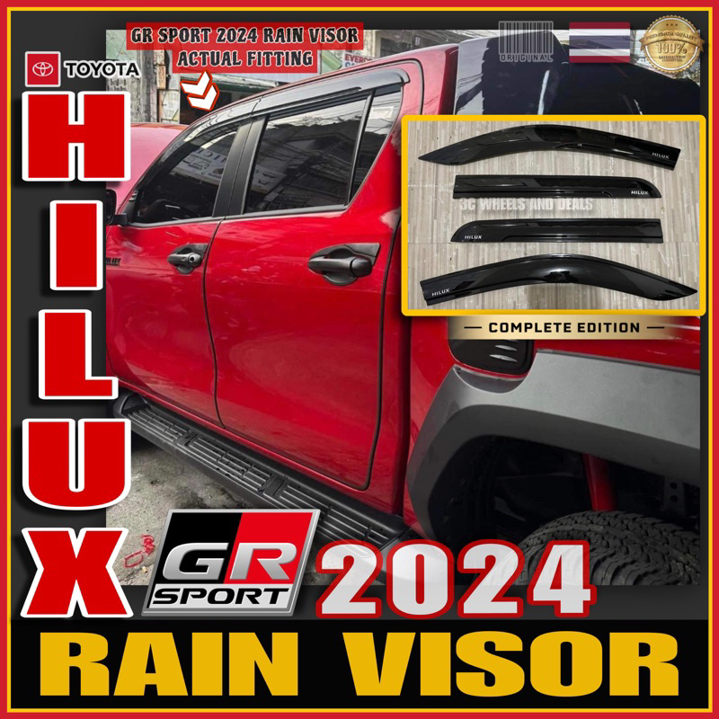 TOYOTA HILUX 20242025 GR SPORT PREMIUM RAIN VISOR (NEW) Shopee