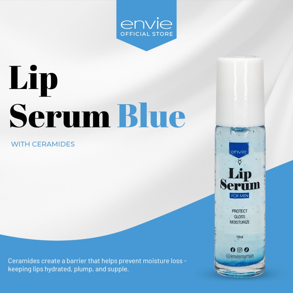 Envie Lip Serum BLUE for Men w/ CERAMIDES that Boost Hydration for Dry ...