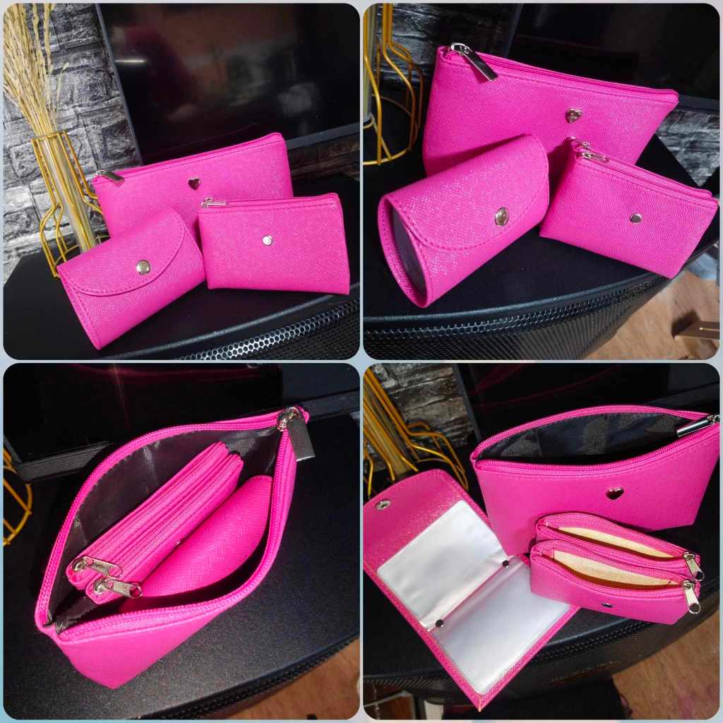 3 in 1 GIFT SET | Pouch | Card Holder | Double Wallet (Synthetic ...