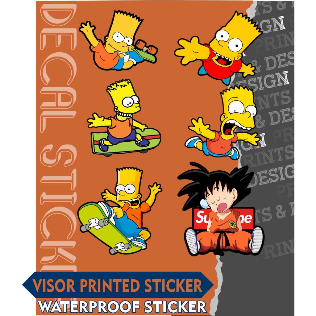 Motorcycle Visor Sticker Tumbler Sticker Matte Laminated