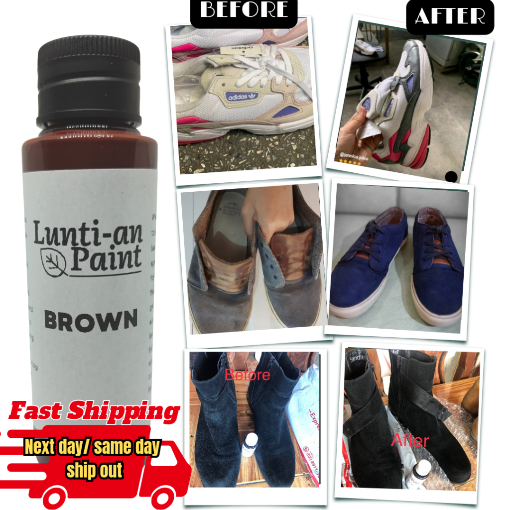 Brown Suede, Gamusa, Nubuck Leather Paint for your Shoes, Bags, Wallets