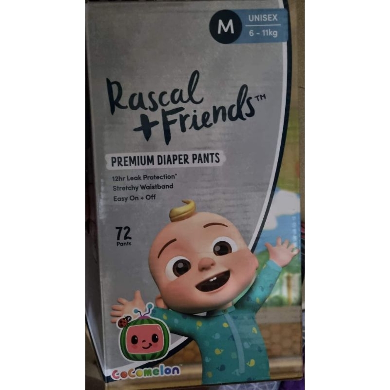 72pcs Rascal + Friends Premium Diaper Pants Medium Shopee