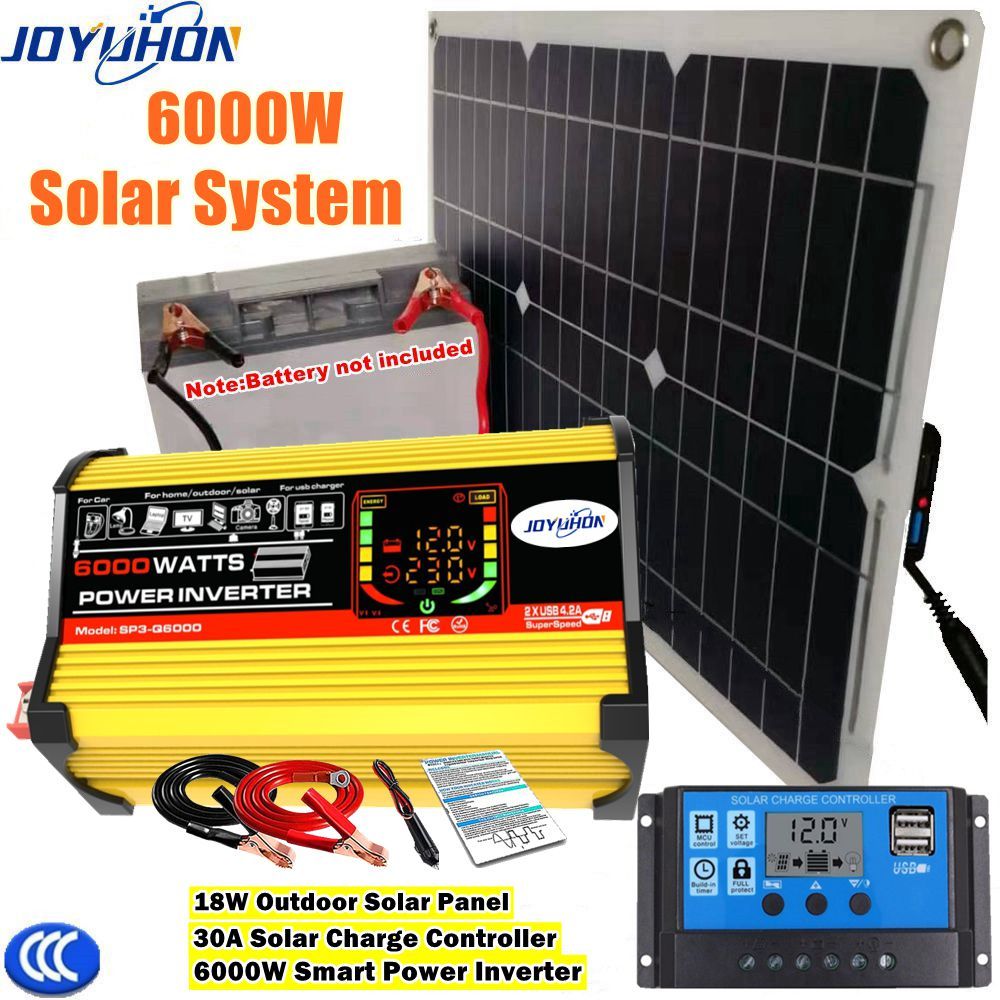 JOYUHON Solar panel set for home 6000W Power Inverter With 18W Solar ...