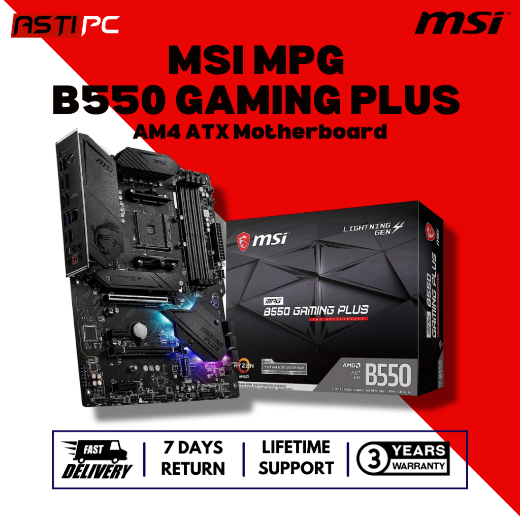 MSI MPG B550 Gaming Plus AMD Motherboard New