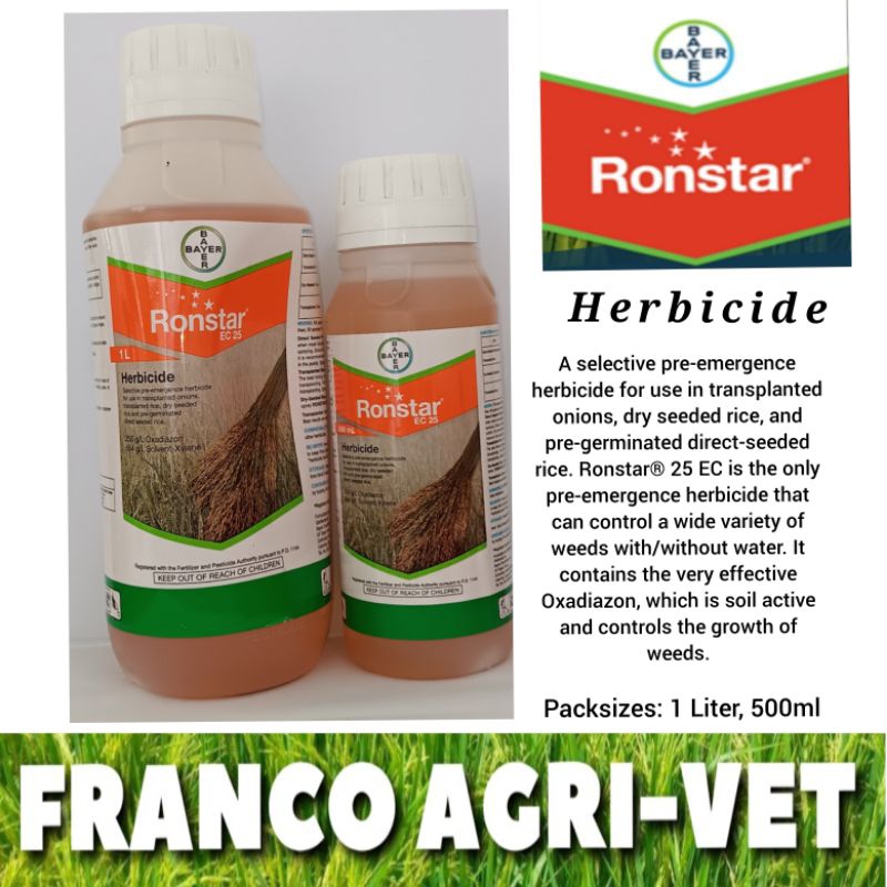 Ronstar EC25 Herbicide ( 1 Liter / 500ml ) | Shopee Philippines