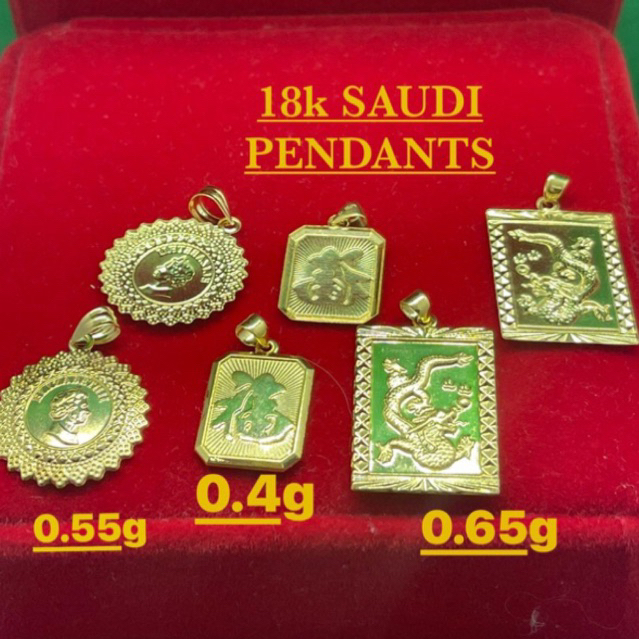 COD PAWNABLE 18k SAUDI GOLD PENDANTS Shopee Philippines