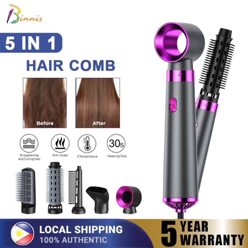 Binnis 5 in 1 Hair Straightener and Hair Curler Electric Blow Dryer