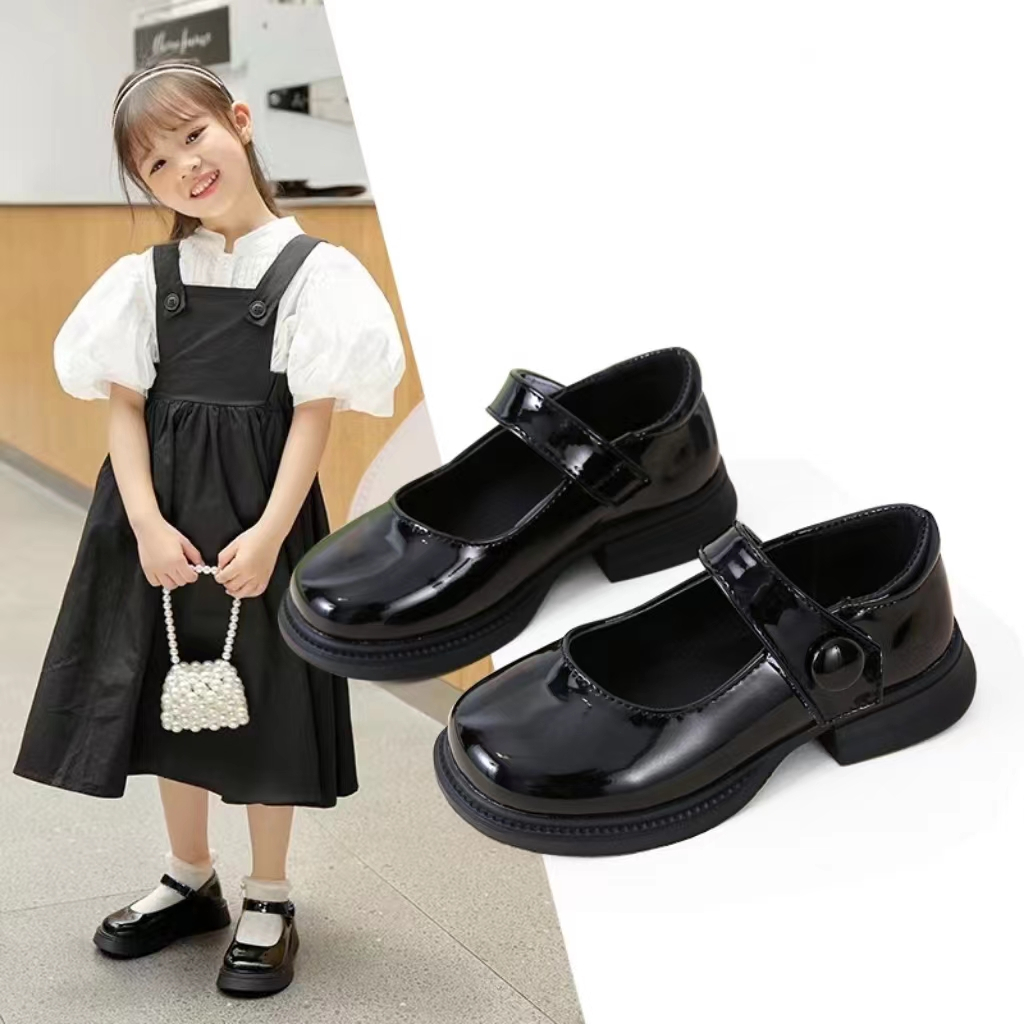 Black Shoes for Kids Girls School Shoes British Style Fashion Girls Patent  Leather Shoes SIZE 27-37