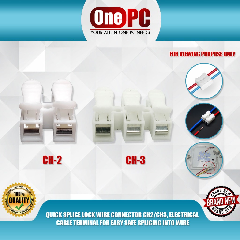 One Pc Quick Splice Lock Wire Connector Ch2ch3 Electrical Cable Terminal Shopee Philippines 