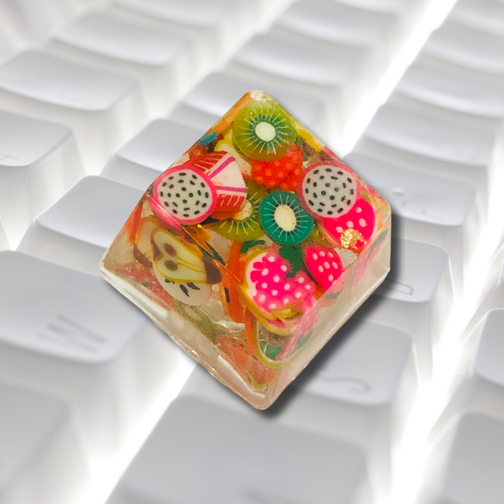 Resin keycaps (set and per piece) Real Dried Daisy Flower for Gaming