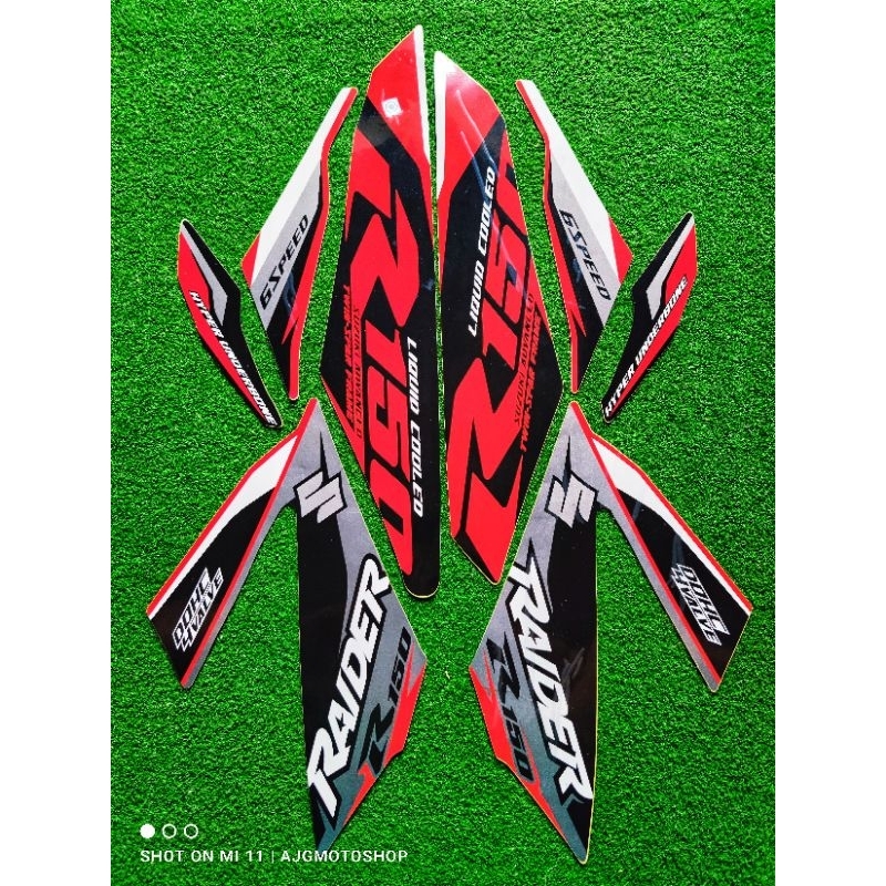 RED / BLACK DECALS FOR SUZUKI RAIDER 150 FI (R150/F150 DESIGN) | Shopee ...