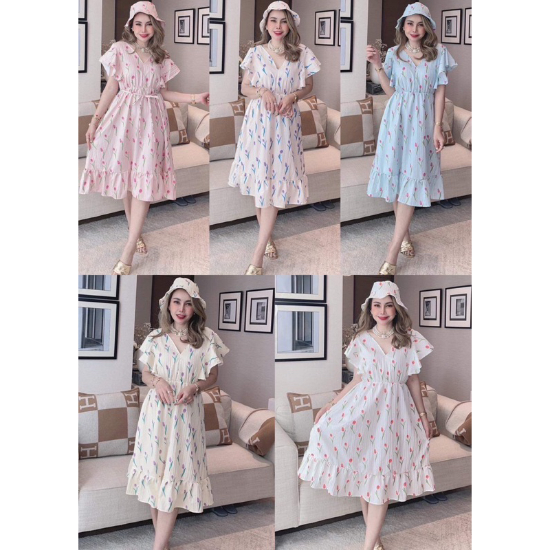 Casual Dress with Bucket Hat Made in Bangkok Thailand | Shopee Philippines