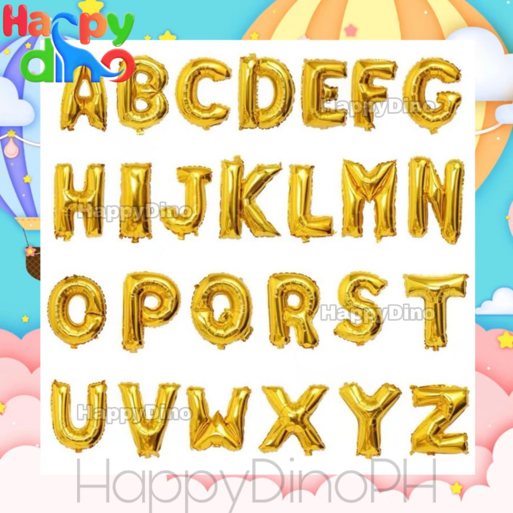 16 inch Gold Letter Foil Balloon DIY Birthday Balloons Party Supplies ...