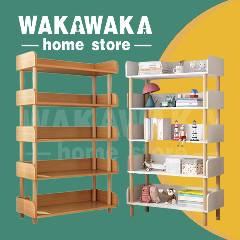 Wooden Book Rack Book Shelf for Children Study 150CM 3/4/5 Layers