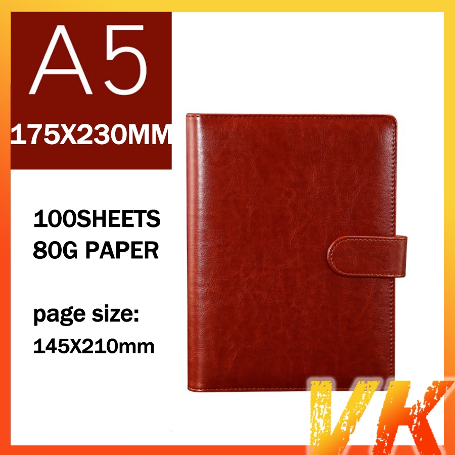 Vk A5 Pu Cover Notebook With Magnetic Buckle Business Notebooks High