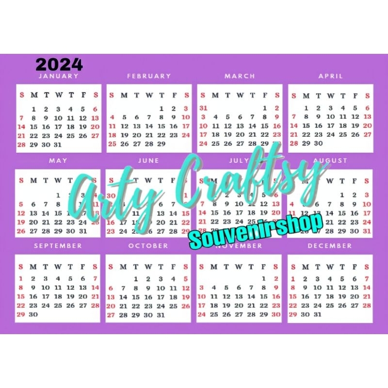 Calendar 2024 and 2025 Giveaways for any occasion , Bigger