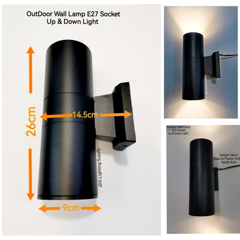 OutDoor Up & Down Wall Lamp E27 | Shopee Philippines