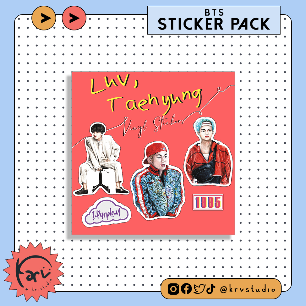 Luv, BTS: V | KPop Vinyl Stickers | Bangtan stickers, BTS merch ...