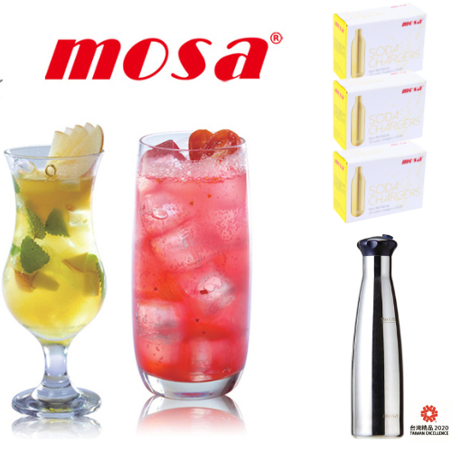 Mosa Soda Chargers C02 and Assorted Soda Siphon for Making Soda Water ...