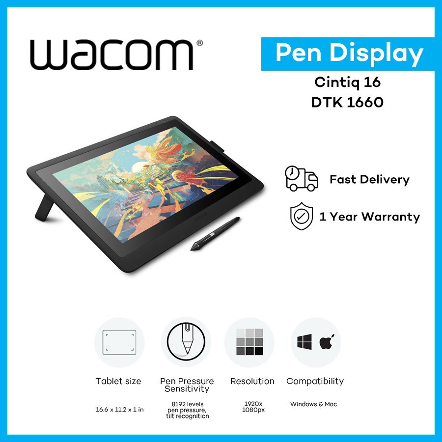 Cintiq (DTK1660/2200) Graphic Drawing Pen Display Tablet 16"/22
