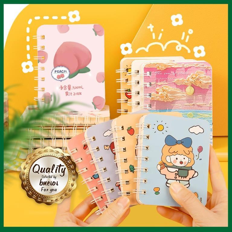 bnesos Stationary School Supplies Mini Cartoon Spiral Pocket Notebook ...