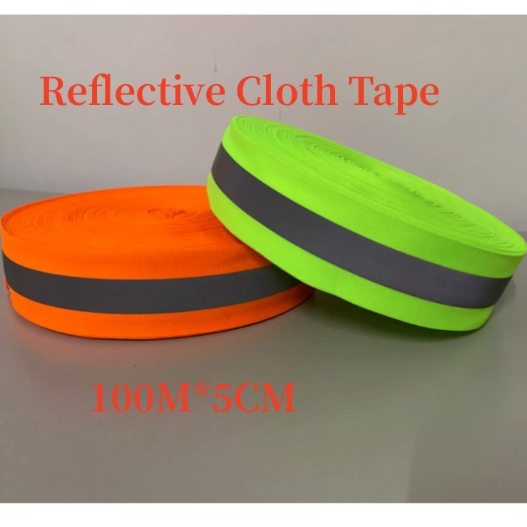 2Inch Reflective Cloth Tape 100M Polyester Reflective Safety For Shirts ...