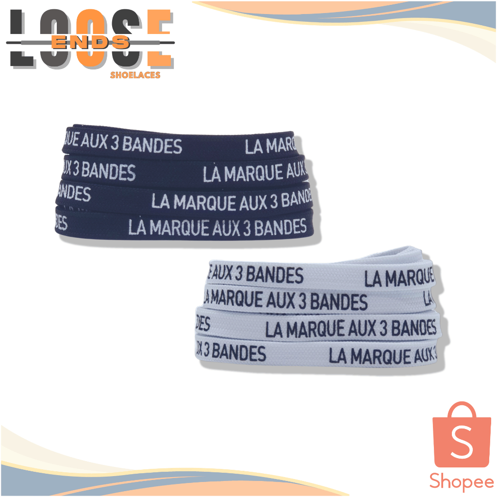 36"/ 47" THE BRAND WITH THE 3 STRIPES "FRENCH VERSION" SHOELACES