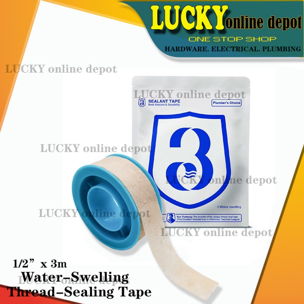 WATER SWELLING THREAD SEALING TAPE PLUMBING CONNECTIONS | Shopee ...
