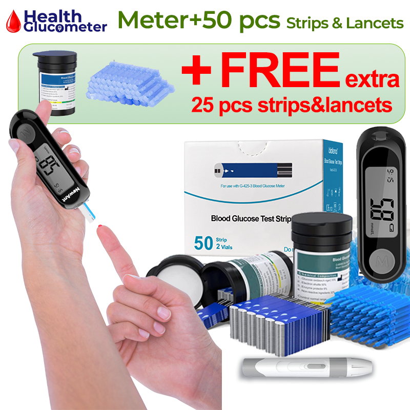 Free Original Blood Sugar Test Kit with 50PCS Glucose Test Strip and Lancets Test Kit