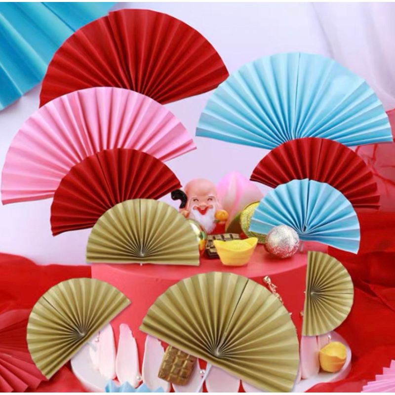 Red or Gold paper fan cake topper Shopee Philippines