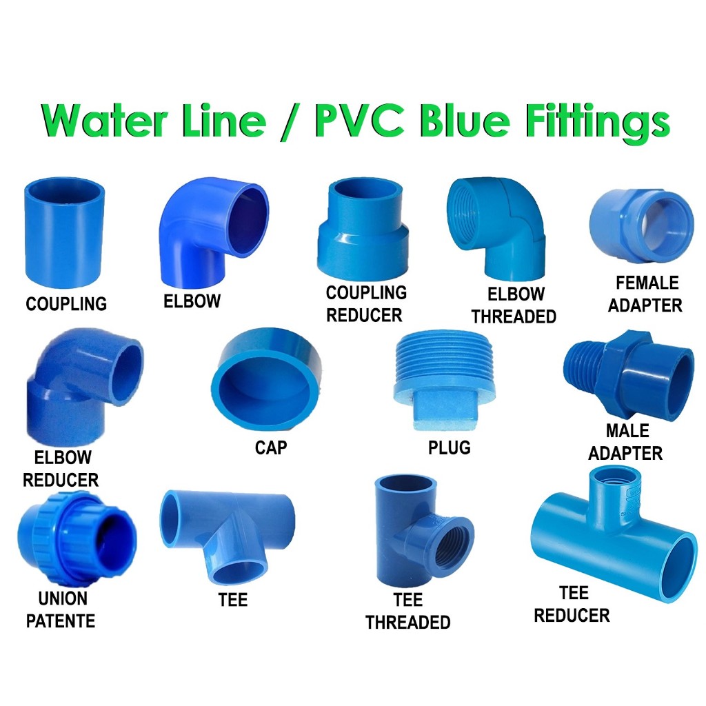 PVC Blue Fittings / Waterline pipes 1/2", 3/4", 1" (Heavyduty) Coupling