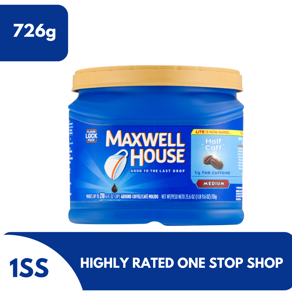 Maxwell House Half Caff Medium Ground Coffee (Exp July 4, 2024