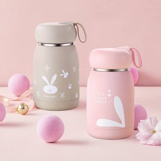 400ML Children Thermos Water Bottle Kids Thermos Mug Baby Duck Billed Straw  316 Stainless Steel Vacuum Flasks Tumbler Thermo Cup Capacity: 400ML,  Color: Pink
